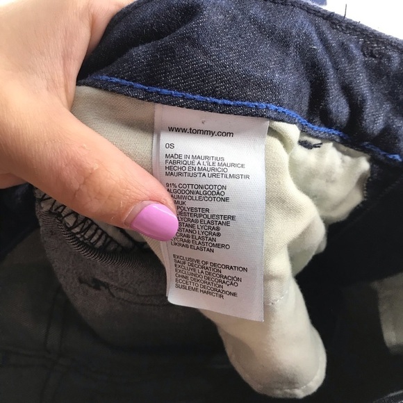 Tommy Hilfiger Dark Wash Straight Leg Jeans - Picture 4 of 5